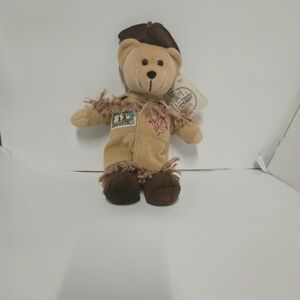 Vintage 2004 USPS Lewis & Clark Stamp Bear Plush 9" Limited Edition With Stamp